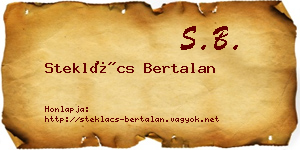 Steklács Bertalan névjegykártya
